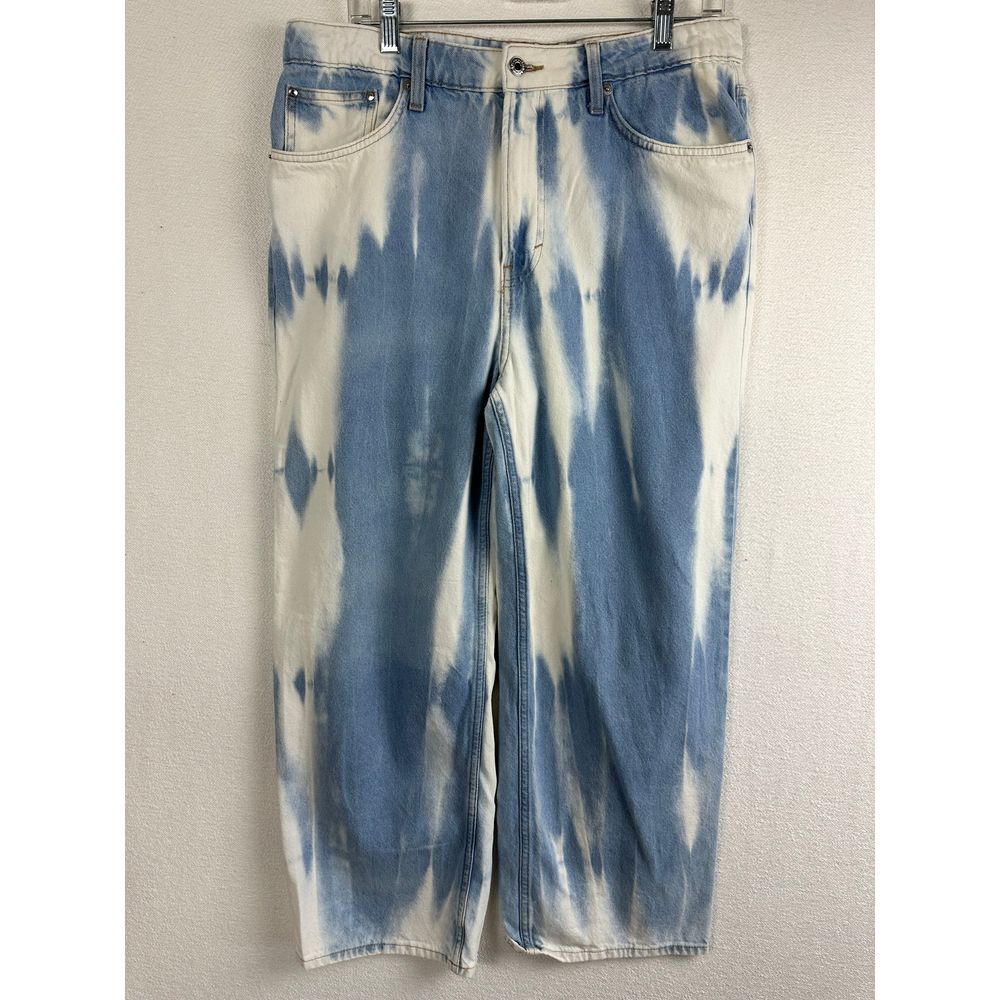 & Denim Jeans Women's 12 Loose Straight High Waist Ankle‎ Length